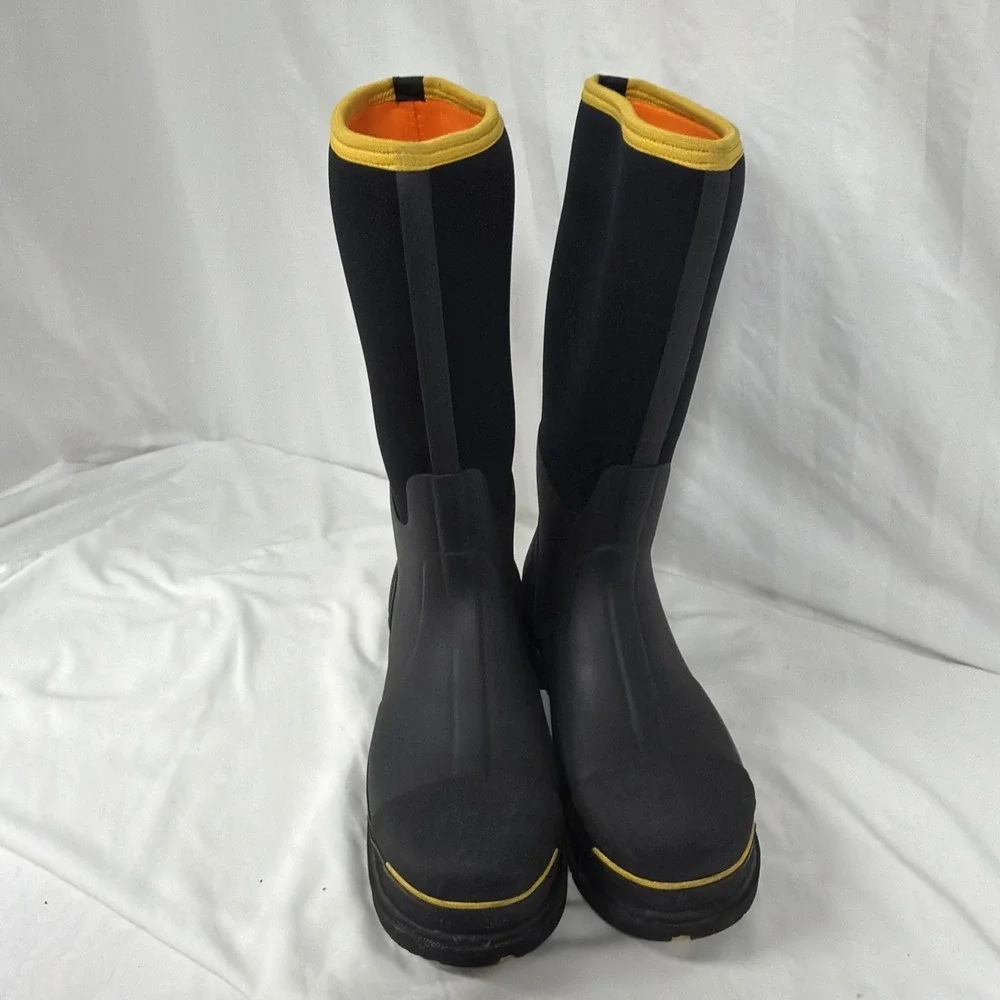 Dryshod Steel-Toe Hi Waterproof Work Boots Black/Yellow Size 14